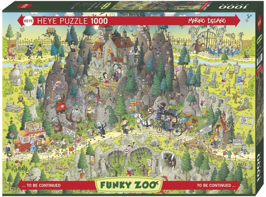 HEYE Puzzle Šialená ZOO: Expozícia Transylvánia 1000 dielikov