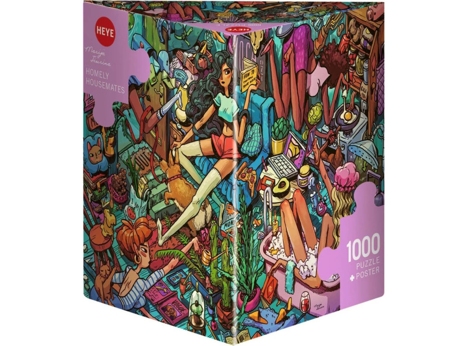 HEYE Puzzle Spolubývajúci v domácnosti 1000 dielikov