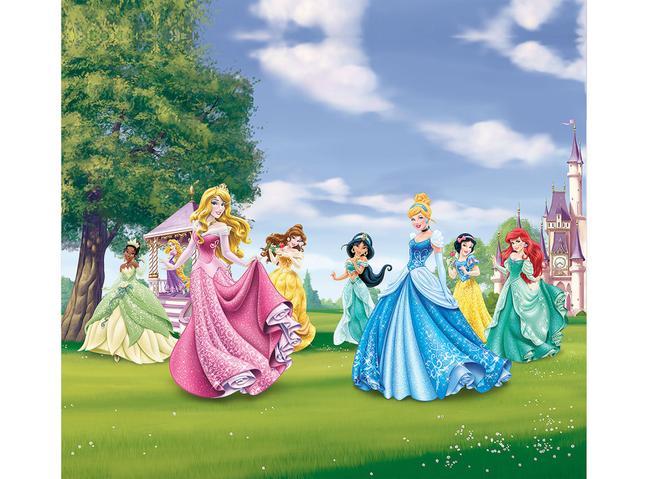 Detský záves DISNEY - Princezné v zámockej záhrade - 180x160 cm