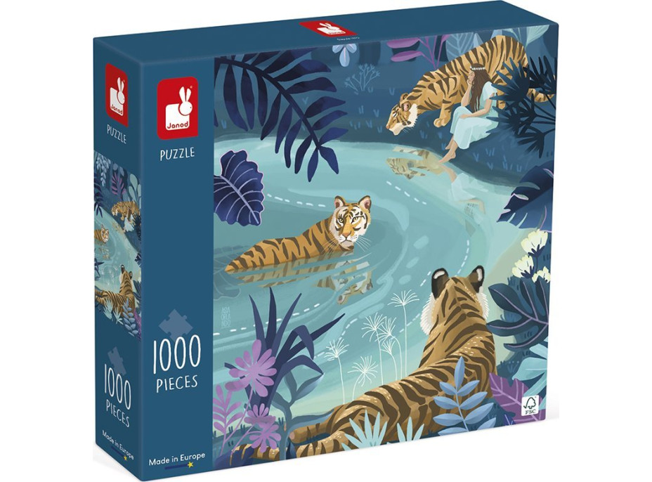 JANOD Puzzle Tigrie stretnutie 1000 dielikov