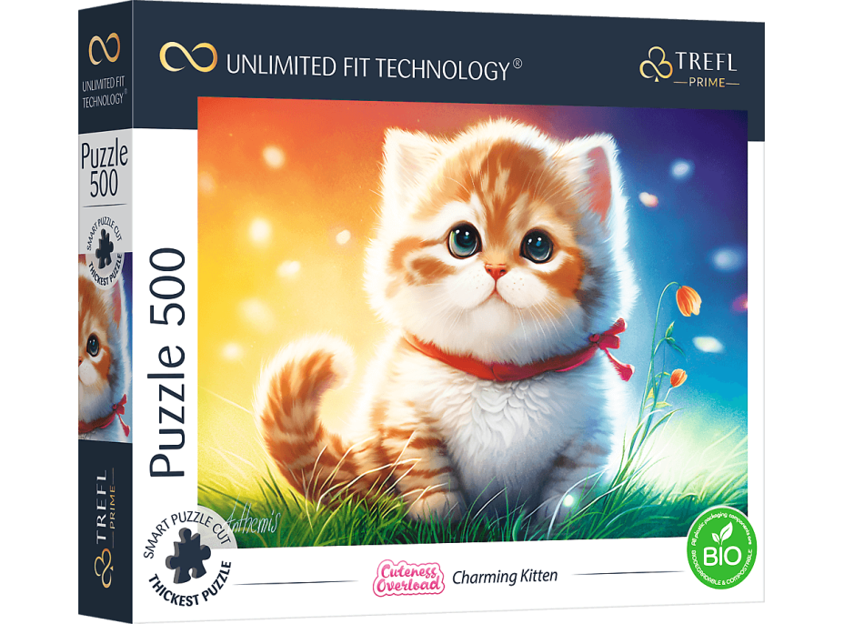 TREFL Puzzle UFT Cuteness Overload: Kúzelné mačiatko 500 dielikov