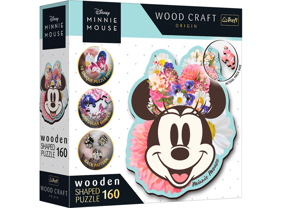 TREFL Wood Craft Origin puzzle Štýlová Minnie 160 dielikov