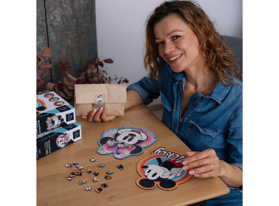 TREFL Wood Craft Origin puzzle Štýlová Minnie 160 dielikov