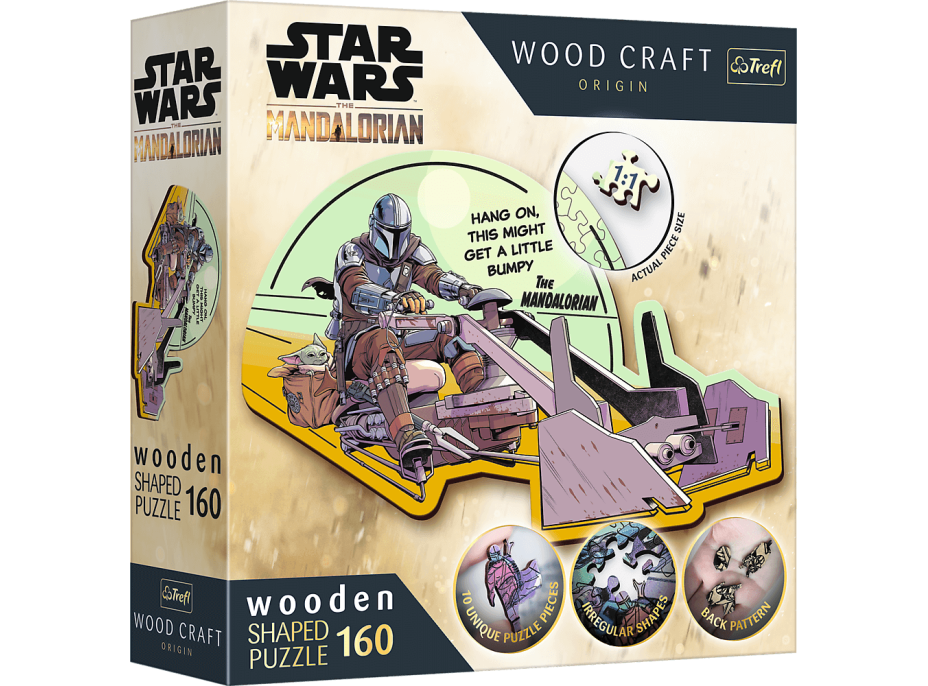 Trefl Wood Craft Origin puzzle The Mandalorian: Stretnutie 160 dielikov