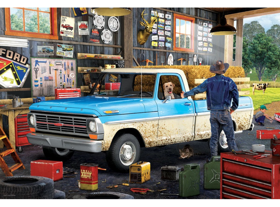 EUROGRAPHICS Puzzle v plechovej krabičke Pickup Truck 550 dielikov