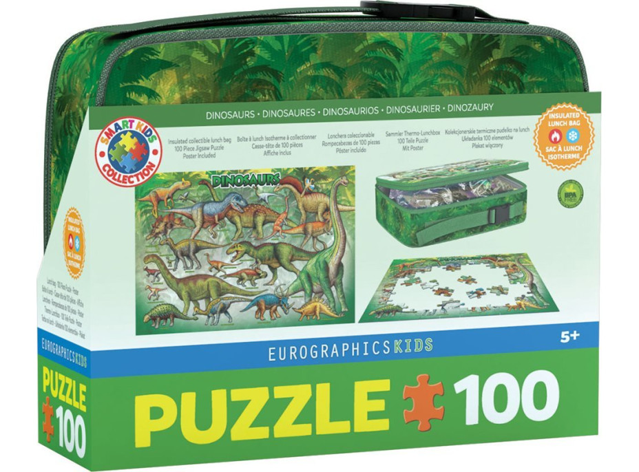 EUROGRAPHICS Puzzle vo desiatovom boxe Dinosaury 100 dielikov