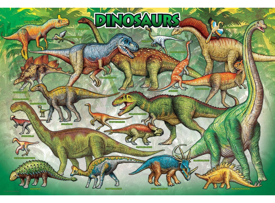 EUROGRAPHICS Puzzle vo desiatovom boxe Dinosaury 100 dielikov