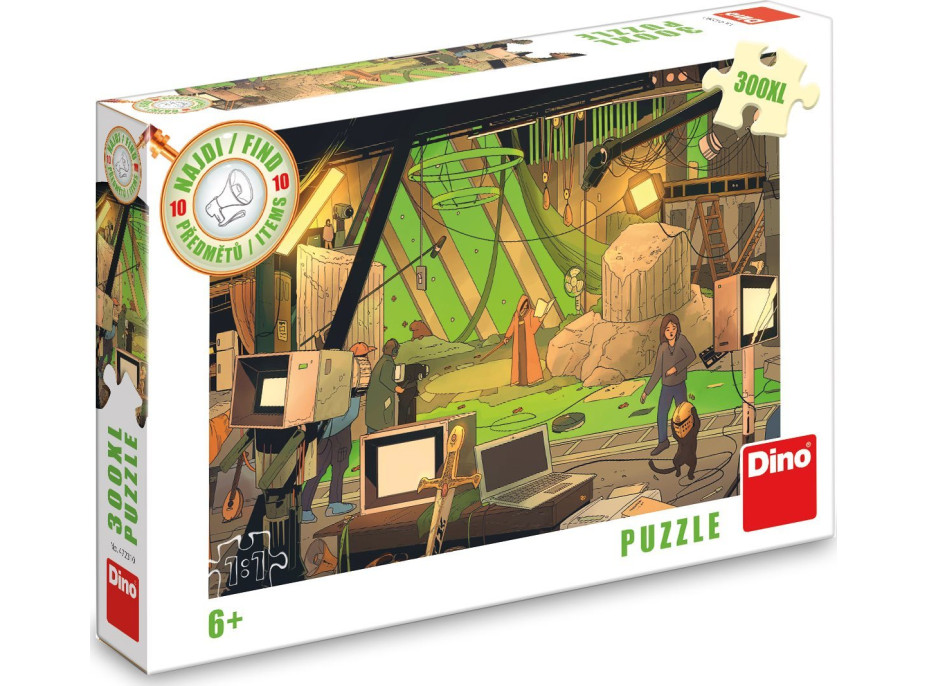 DINO Puzzle Nájdi 10 predmetov: Film XL 300 dielikov