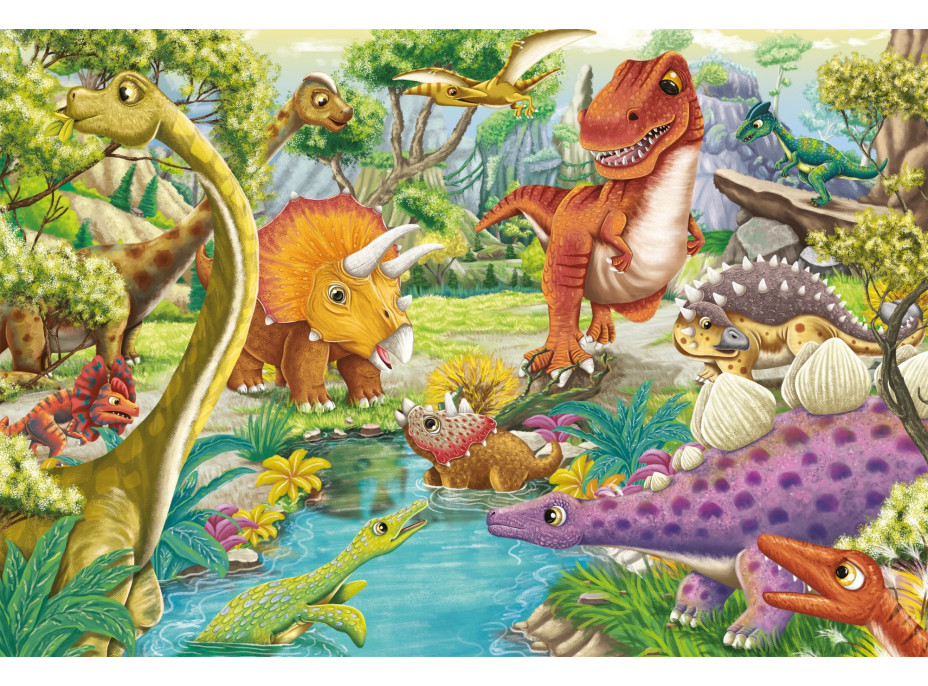 SCHMIDT Puzzle Dinosaury 3x24 dielikov