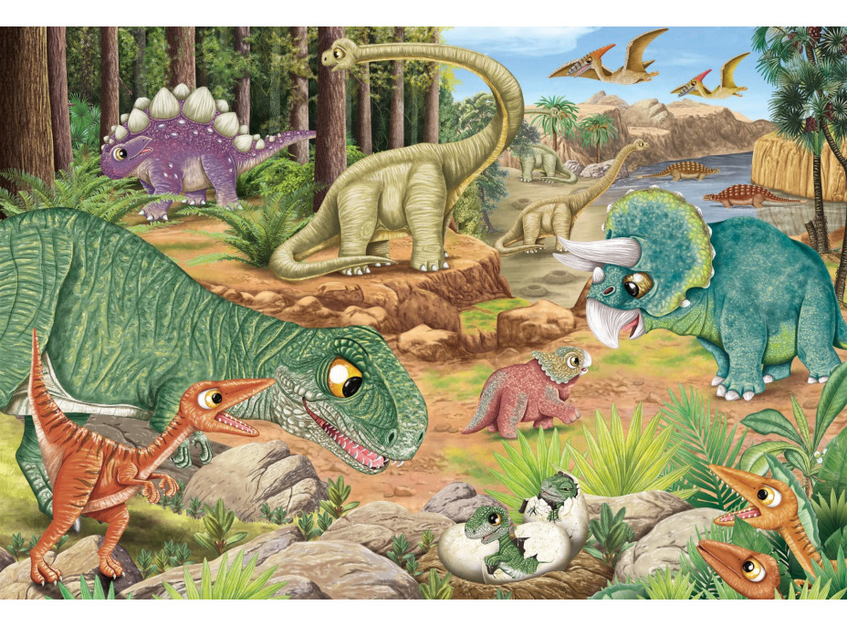 SCHMIDT Puzzle Dinosaury 3x24 dielikov