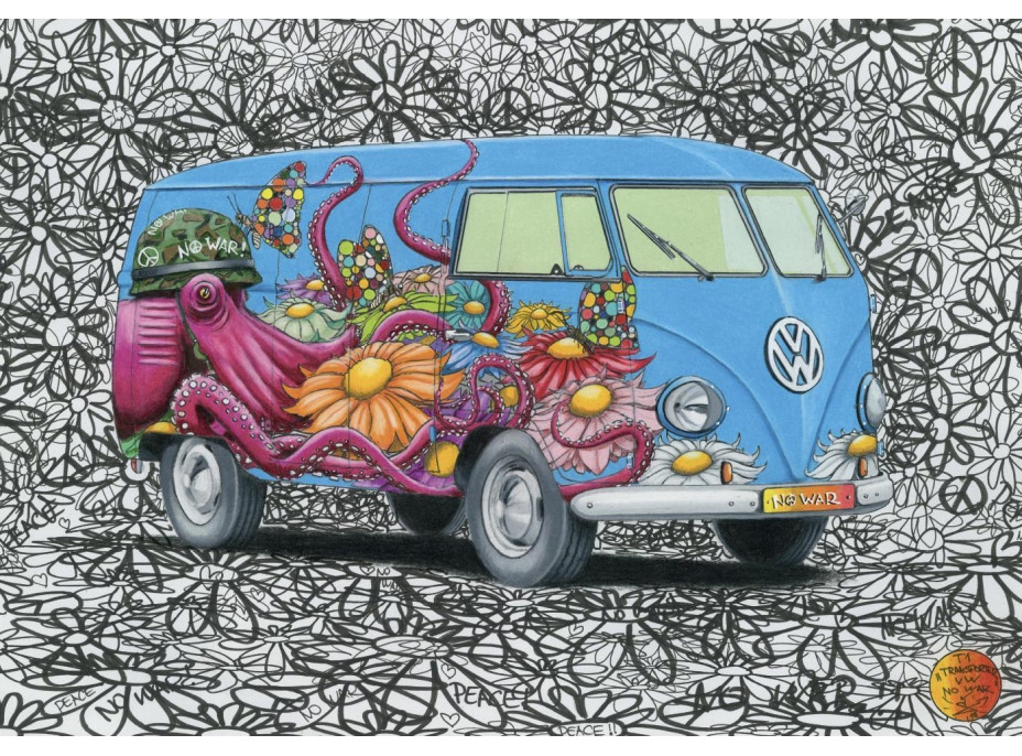 DINO Puzzle Hippies VW 500 dielikov