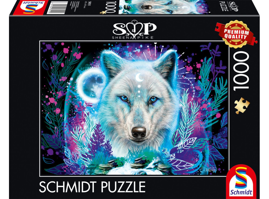 SCHMIDT Puzzle Neon: Polárny vlk 1000 dielikov