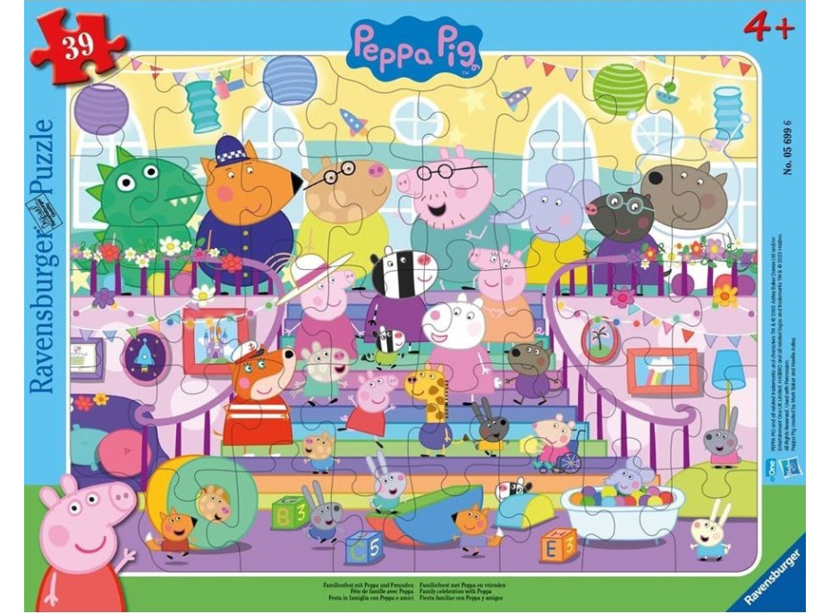 RAVENSBURGER Puzzle Prasiatko Peppa 39 dielikov