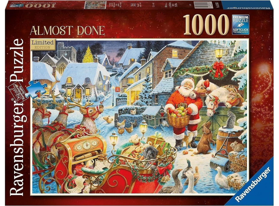 RAVENSBURGER Puzzle Takmer hotovo 1000 dielikov