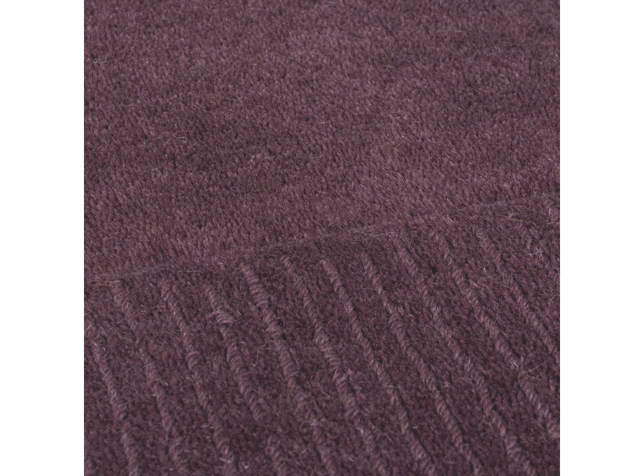 Kusový ručne tkaný koberec Tuscany Textured Wool Border Purple