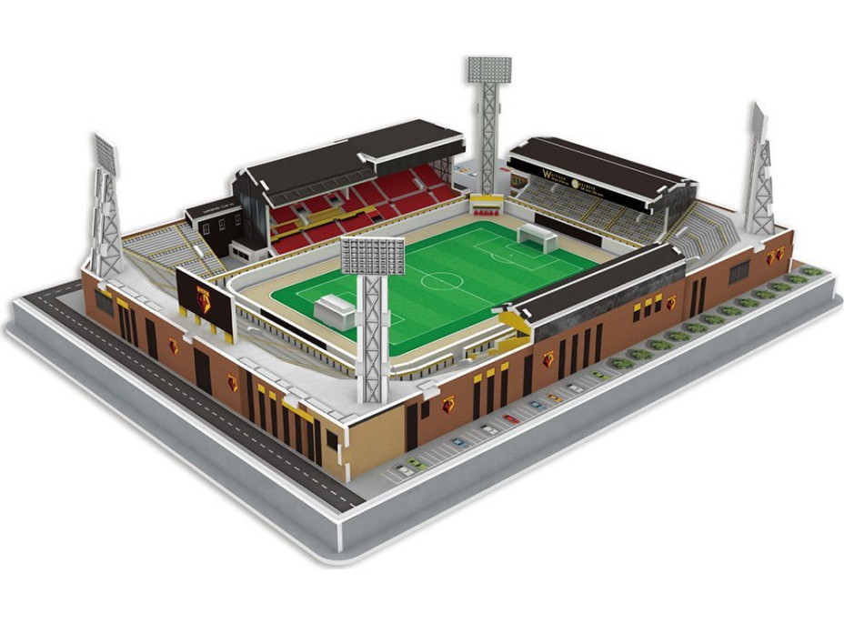 ŠTÁDIUM 3D REPLICA 3D puzzle Štadión Vicarage Road Watford 59 dielikov