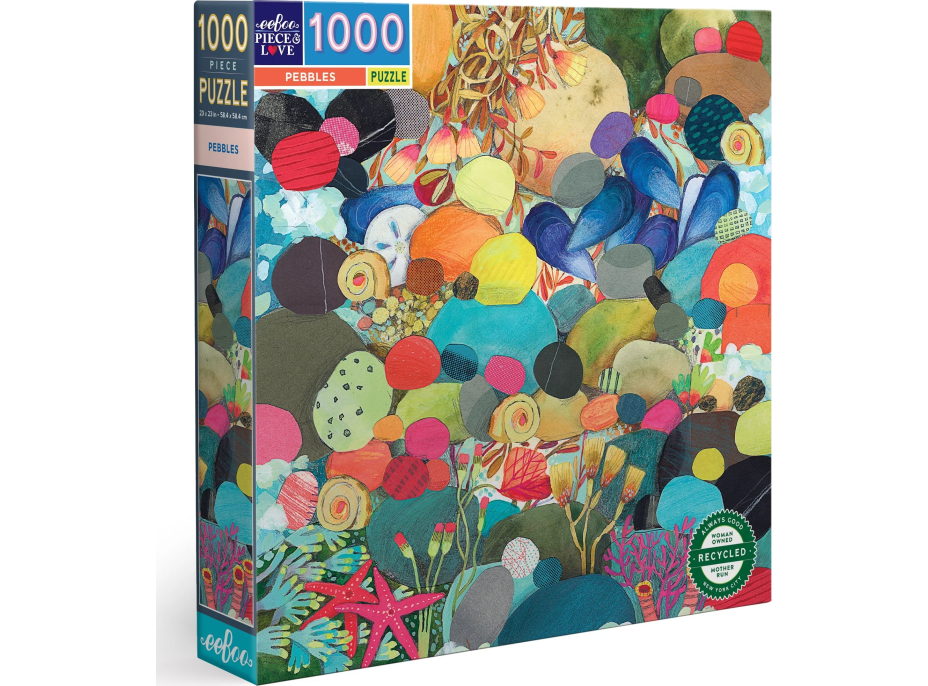 EEBOO Štvorcové puzzle Kamienky 1000 dielikov