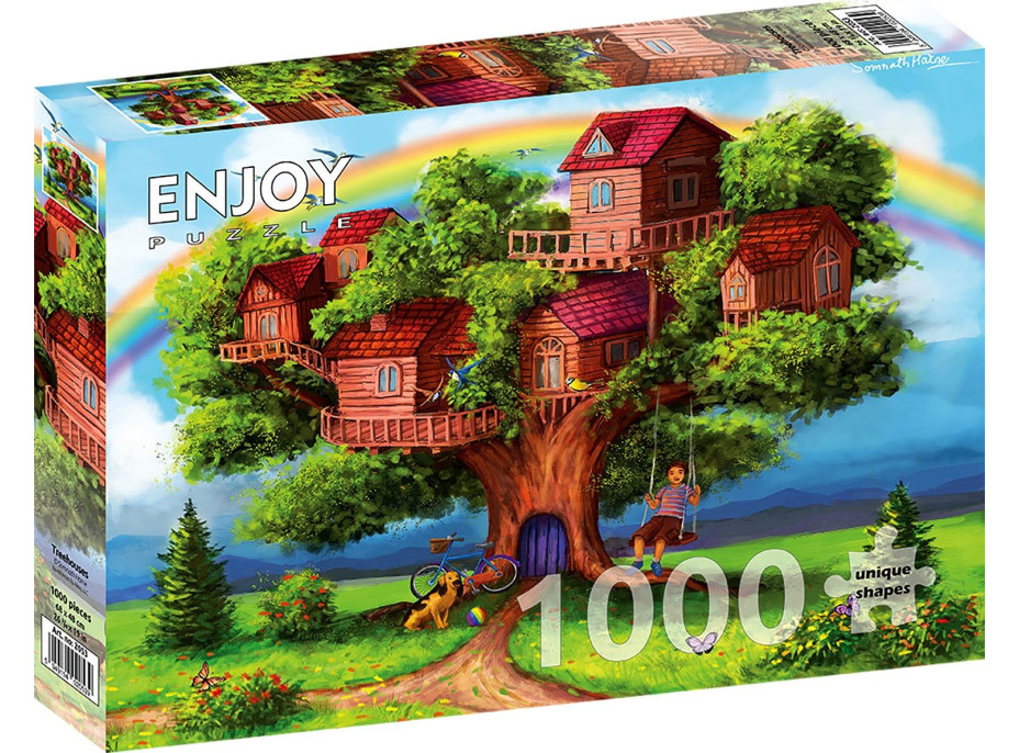 ENJOY Puzzle Domčeky na strome 1000 dielikov