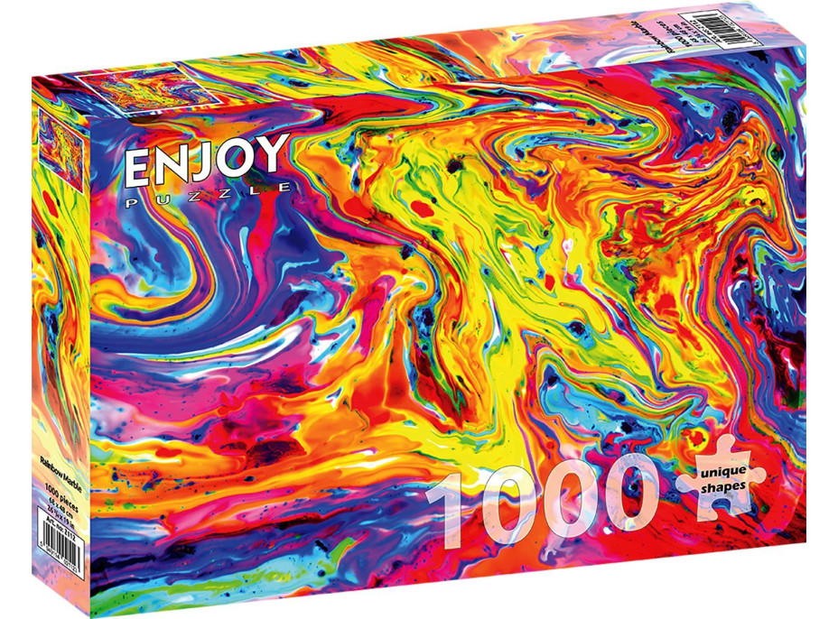 ENJOY Puzzle Dúhový mramor 1000 dielikov