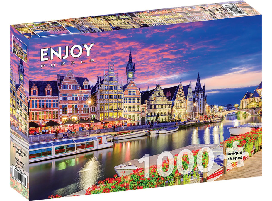 ENJOY Puzzle Gent za súmraku, Belgicko 1000 dielikov