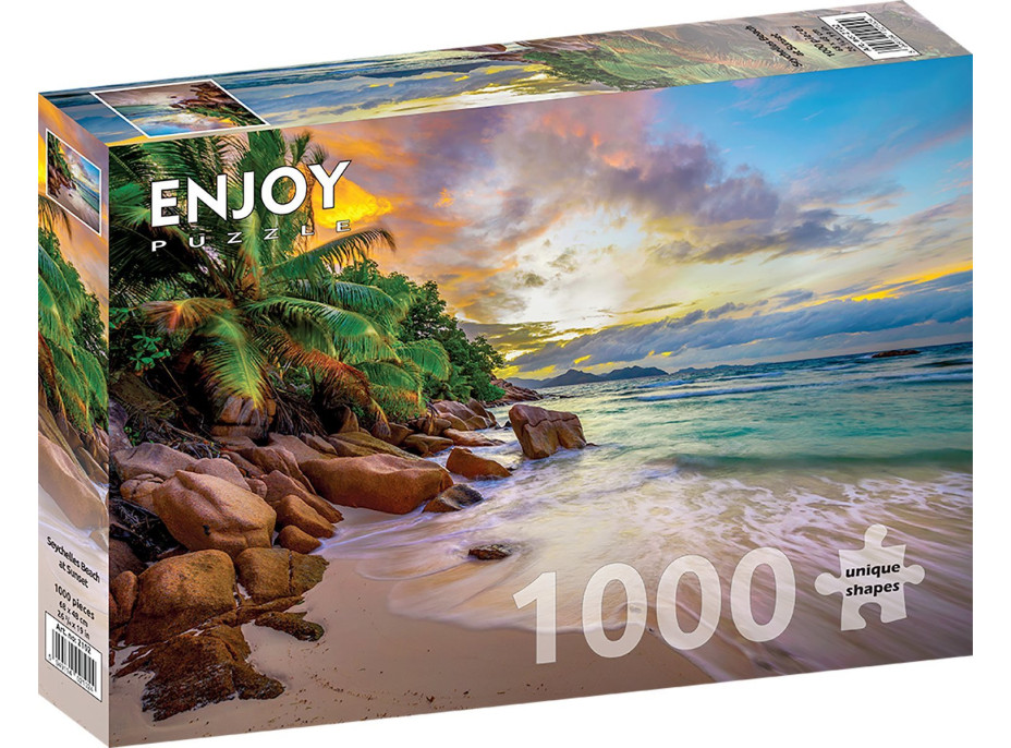 ENJOY Puzzle Seychelské pláže pri západe slnka 1000 dielikov