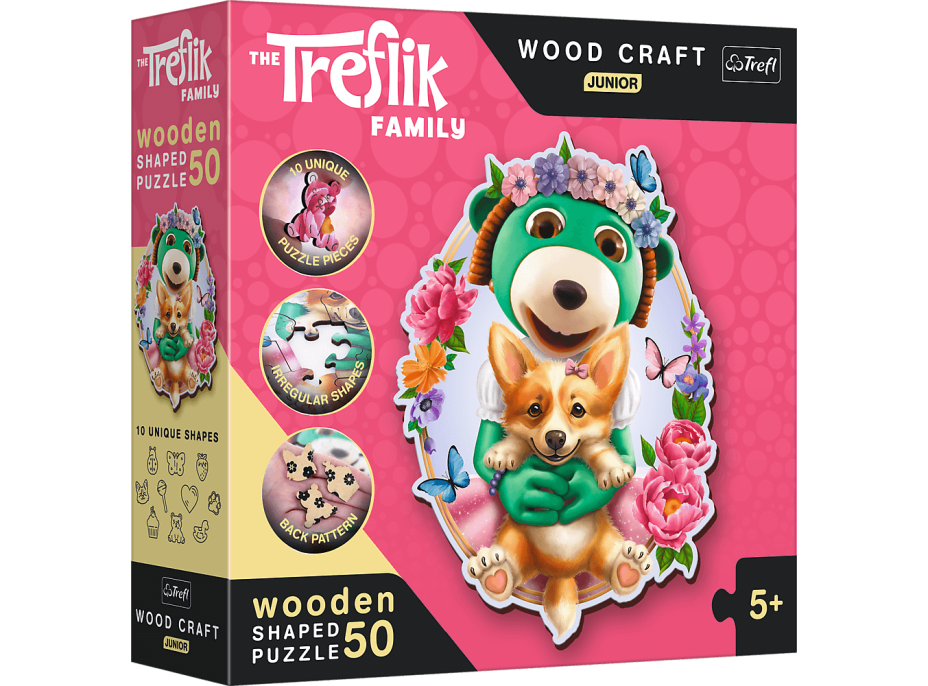 Wood Craft Origin puzzle Šťastní Treflíci 50 dielikov