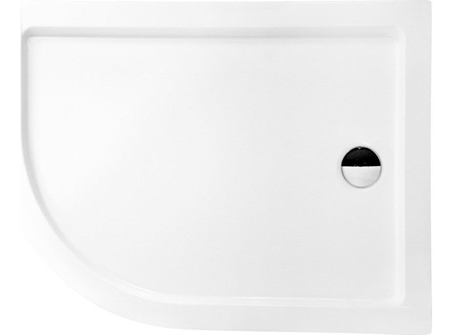 Asymetrická akrylátová sprchová vanička SATURN - bílá