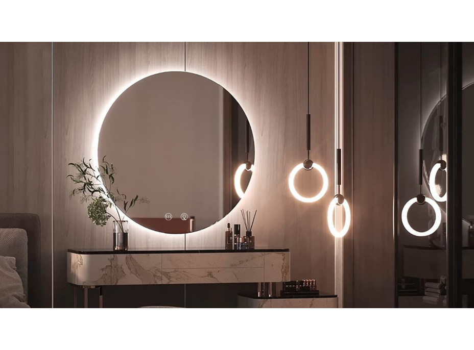 Okrúhle zrkadlo SMART 50 cm - s LED podsvietením a vyhrievaním