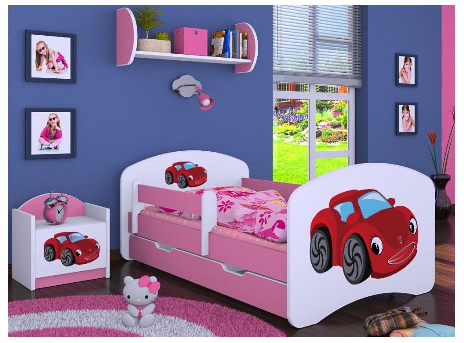 Detská posteľ so šuplíkom 200x90 cm RED CAR