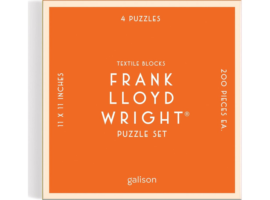 GALISON Štvorcové puzzle Frank Lloyd Wright: Textilné bloky 4x200 dielikov