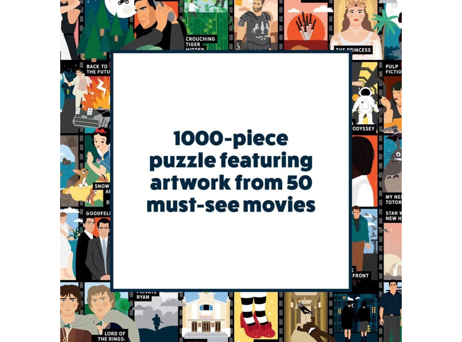 RIDLEY&#39;S GAMES Puzzle Bucket List: 50 filmov, ktoré musíte vidieť 1000 dielikov