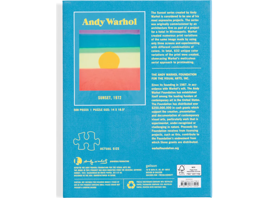 GALISON Puzzle Andy Warhol: Západ slnka 500 dielikov