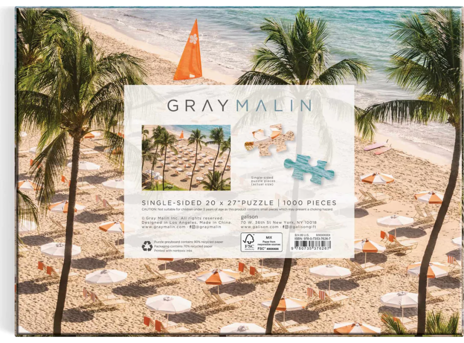 GALISON Puzzle Gray Malin: Plážový klub 1000 dielikov