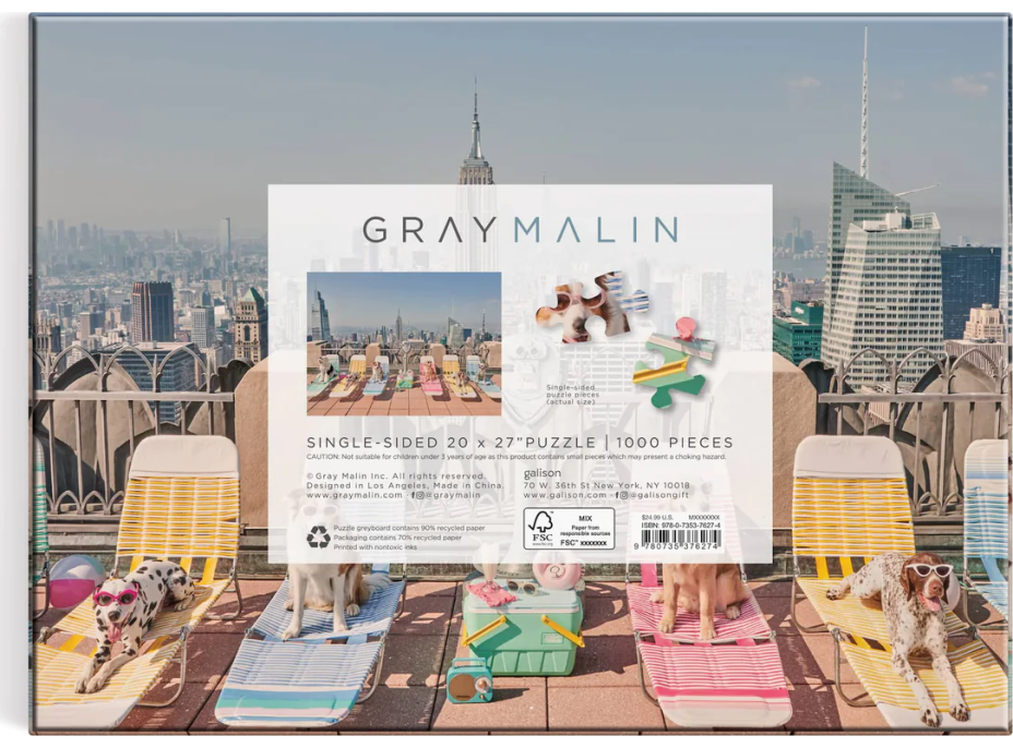 GALISON Puzzle Gray Malin: Psy New Yorku 1000 dielikov