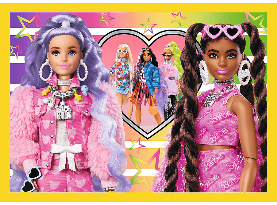 TREFL Puzzle Veselý svet Barbie 4v1 (35,48,54,70 dielikov)