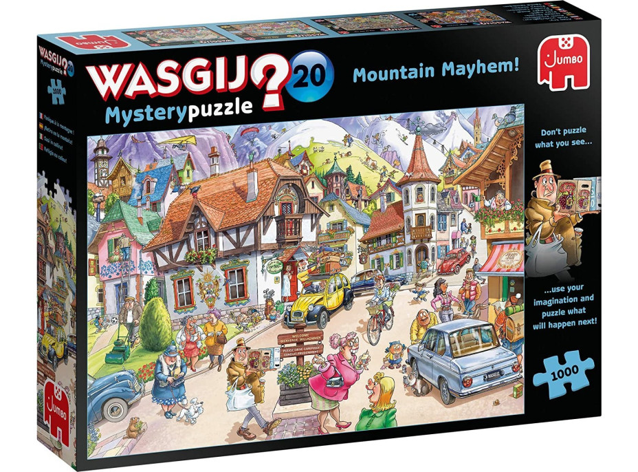 JUMBO Puzzle WASGIJ Mystery 20: Šialenstvo na horách! 1000 dielikov