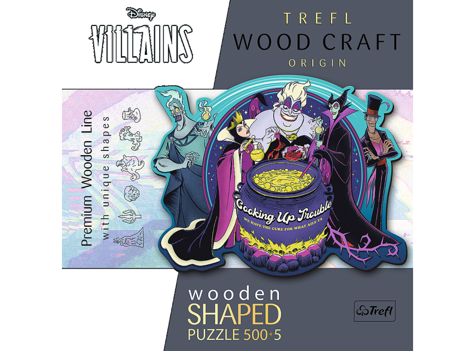 Trefl Wood Craft Origin puzzle Villains: Kujeme pikle 505 dielikov