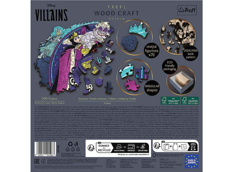 Trefl Wood Craft Origin puzzle Villains: Kujeme pikle 505 dielikov