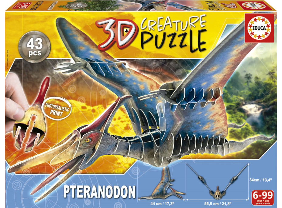 EDUCA 3D puzzle Pteranodon 43 dielikov