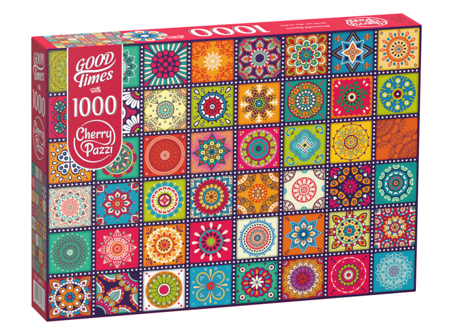 CHERRY PAZZI Puzzle Štvorce s ornamentami 1000 dielikov