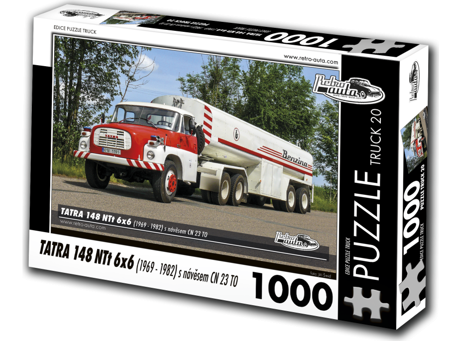 RETRO-AUTA Puzzle TRUCK č.20 Tatra 148 NTt 6x6 s návesom CO 23 TO (1969-1982) 1000 dielikov