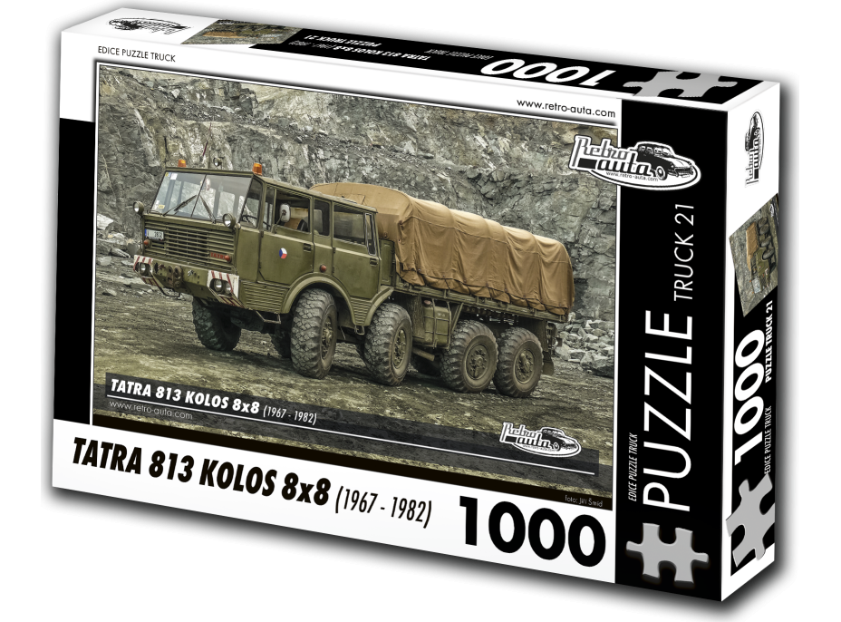 RETRO-AUTA Puzzle TRUCK č.21 Tatra 813 Kolos 8x8 (1967-1982) 1000 dielikov