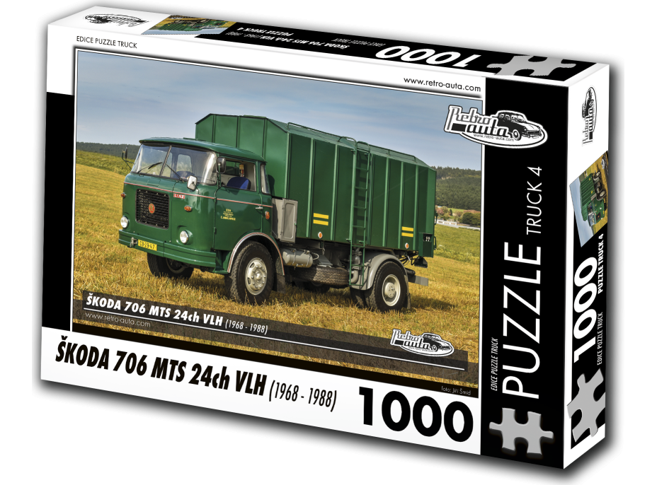 RETRO-AUTA Puzzle TRUCK č.4 Škoda 706 MTS 24ch VLH (1968-1988) 1000 dielikov