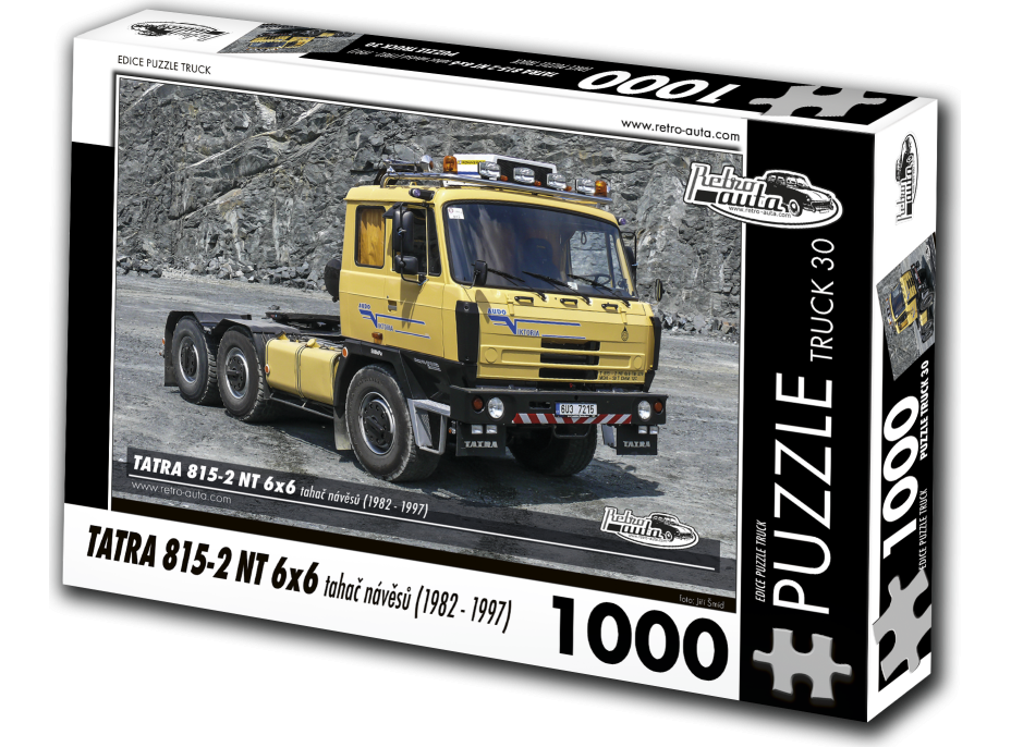 RETRO-AUTA Puzzle TRUCK č.30 Tatra 815-2 NT 6x6 ťahač návesov (1982-1997) 1000 dielikov