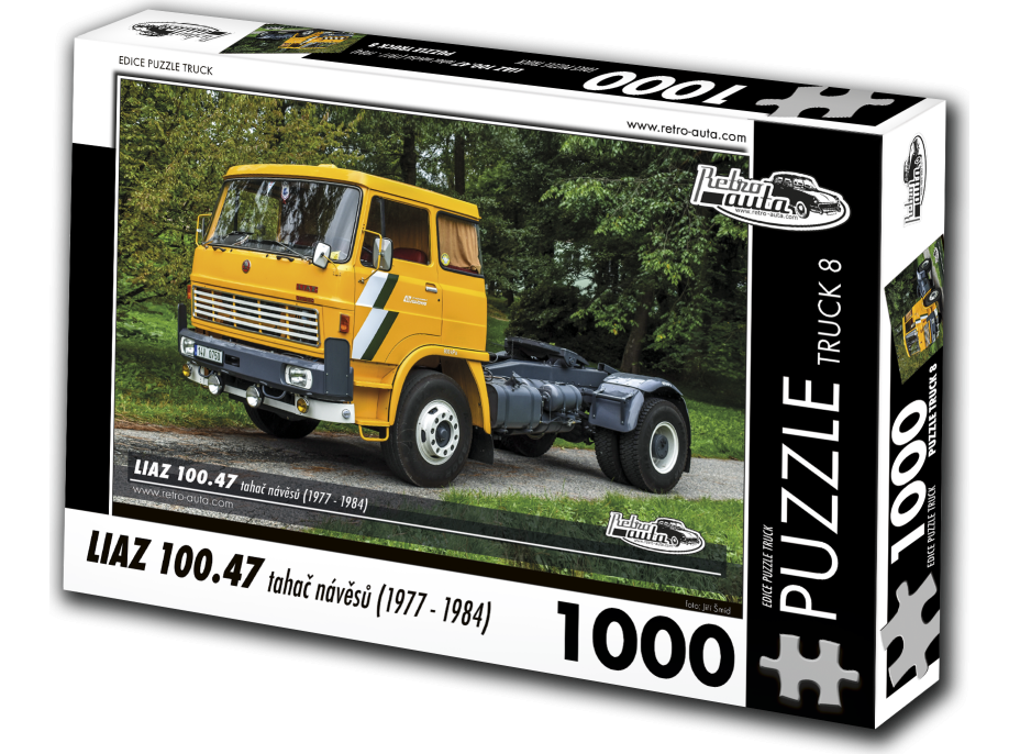 RETRO-AUTA Puzzle TRUCK č.8 Liaz 100.47 ťahač návesov (1977-1984) 1000 dielikov