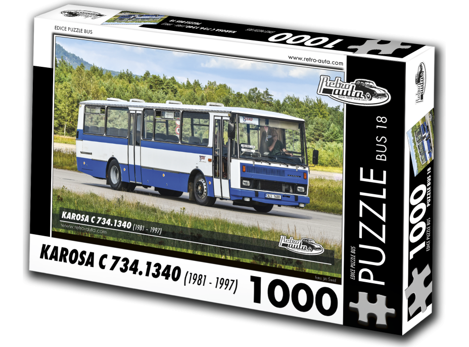 RETRO-AUTA Puzzle BUS č.18 KAROSA C 734.1340 (1981 - 1997) 1000 dielikov