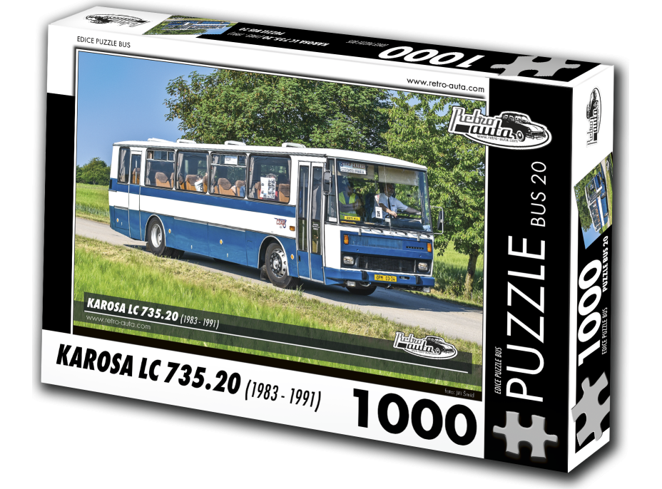 RETRO-AUTA Puzzle BUS č.20 KAROSA LC 735.20 (1983 - 1997) 1000 dielikov