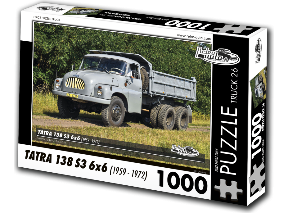 RETRO-AUTA Puzzle TRUCK č.26 Tatra 138 S3 6x6 (1959-1972) 1000 dielikov