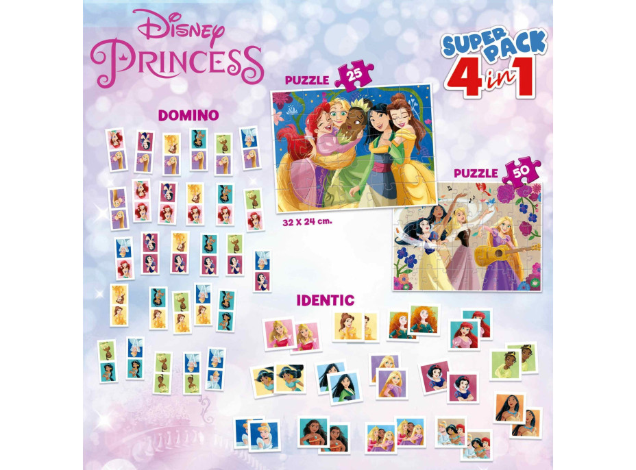 EDUCA Súbor hier Disney princeznej 4v1