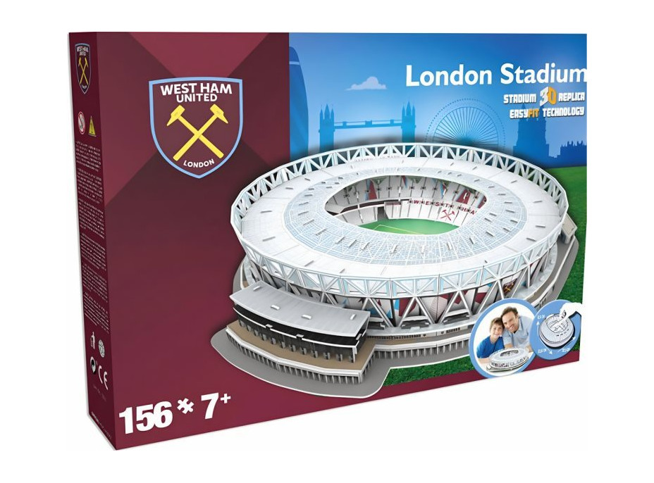 ŠTÁDIUM 3D REPLICA 3D puzzle Štadión London - West Ham United FC 156 dielikov